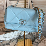 Medium Chanel 19 in Light Blue - Chanel