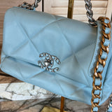 Medium Chanel 19 in Light Blue - Chanel