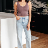 Brooke High Rise Control Top Vintage Wash Straight Jeans
