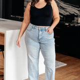 Brooke High Rise Control Top Vintage Wash Straight Jeans