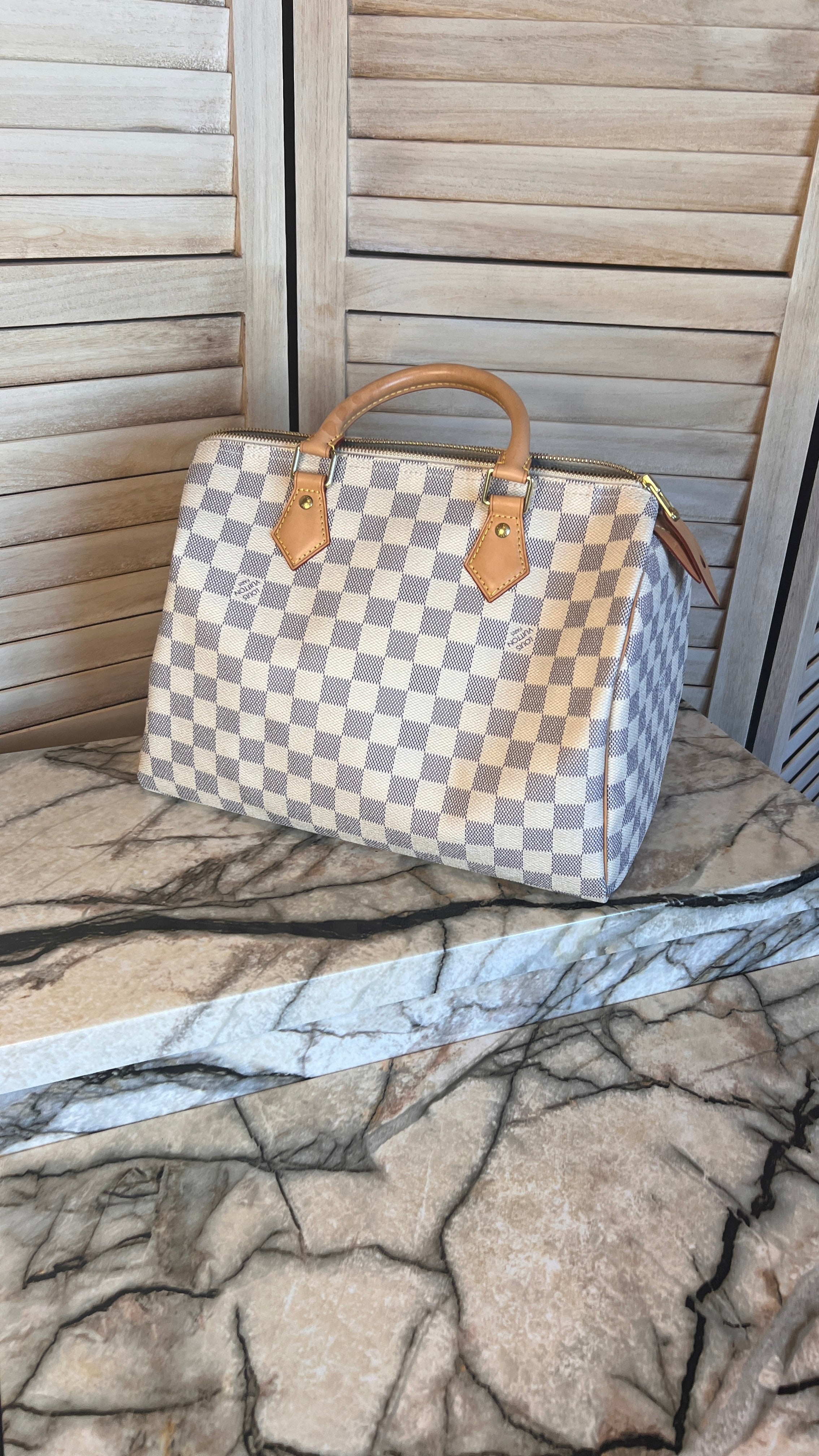 Speedy Louis Vuitton White And Grey Bag Louis Vuitton Monogram