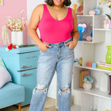 Rose High Rise 90's Straight Jeans in Light Wash