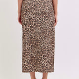 Wild Side Midi Leopard Skirt