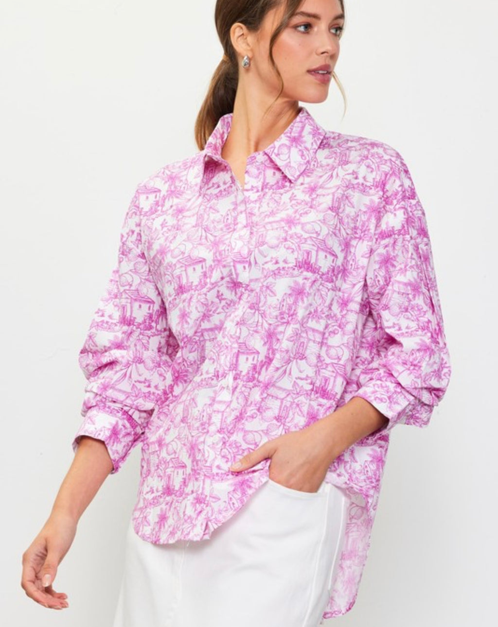 Montecito Button Down - Pink