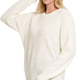 Riley Round Neck Sweater - Ivory