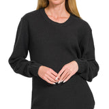 Riley Round Neck Sweater - Black