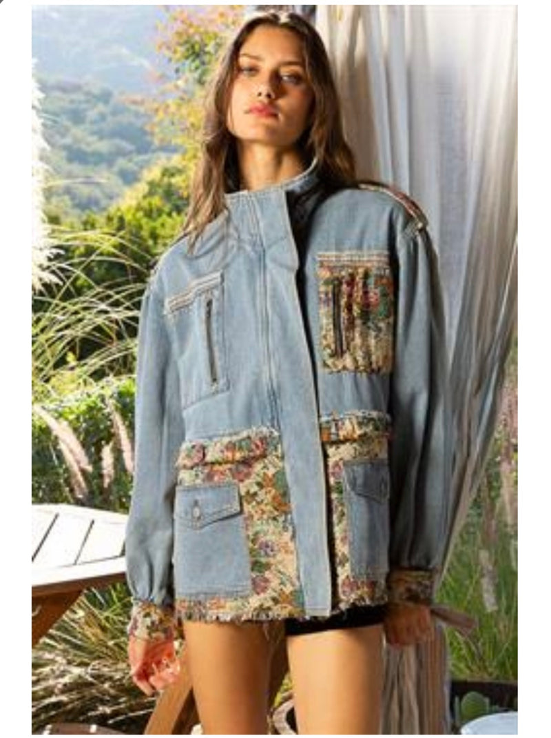 Denim and Tapestry Jacket