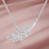 Diamond Leaf Pendant