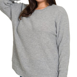 Brooklyn Round Neck Sweater Plus - Heather Grey