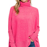 Noah Turtleneck Sweater - Fuchsia