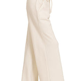 Evelyn Wide Leg Sweatpants - Sand Beige