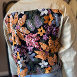 Sequins and Florals Jacket - Tan Sequin