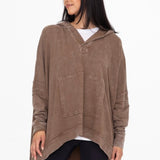 Full Of Comfort Oversized Hooded Poncho - Dark Earth