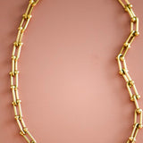 Elegance and Edge Chain Necklace - Gold