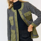 Pulling It Together Tweed Jacket - Olive