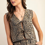 Margo Leopard Vest  Leopard