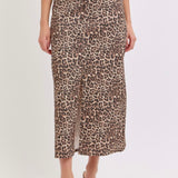 Wild Side Midi Leopard Skirt