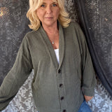 Sweet Elegance Ribbed Sweater - Olive
