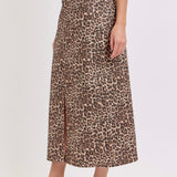 Wild Side Midi Leopard Skirt