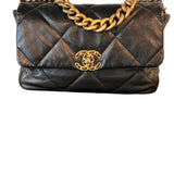 Goatskin Quilted Large Chanel 19 Flap Black - Chanel