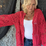 Apple Picking Open Cardigan - Apple Red