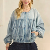 Seasons Changing Denim Jacket- Lt Denim