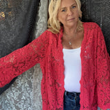Apple Picking Open Cardigan - Apple Red