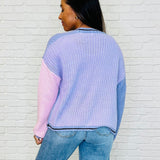 Coffee Date Color Block Cardigan