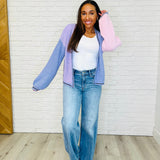 Coffee Date Color Block Cardigan