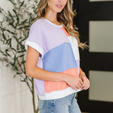Club Color in Lilac, Orange and Denim