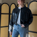 Feeling Chic Bomber Jacket - Black