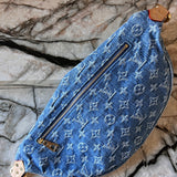 High Rise Bumbag in Bleu Denim - Louis Vuitton