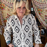 Callie Crochet Button Down Natural