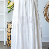 St. Tropez Eyelet Pants - White