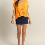 Level Up Wrap Tee - Orange