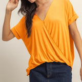 Level Up Wrap Tee - Orange