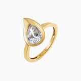 Diamond Curved Pinky Ring