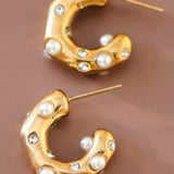 Pearl Hoop Earrings