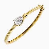 Moissanite Pear Bezel Bangle