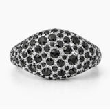 Lab Black Diamond Pavé Pinky Ring