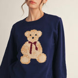 Teddy Bear Sweater - Navy