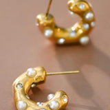 Pearl Hoop Earrings