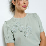 Floral Chic Tee  - Sage