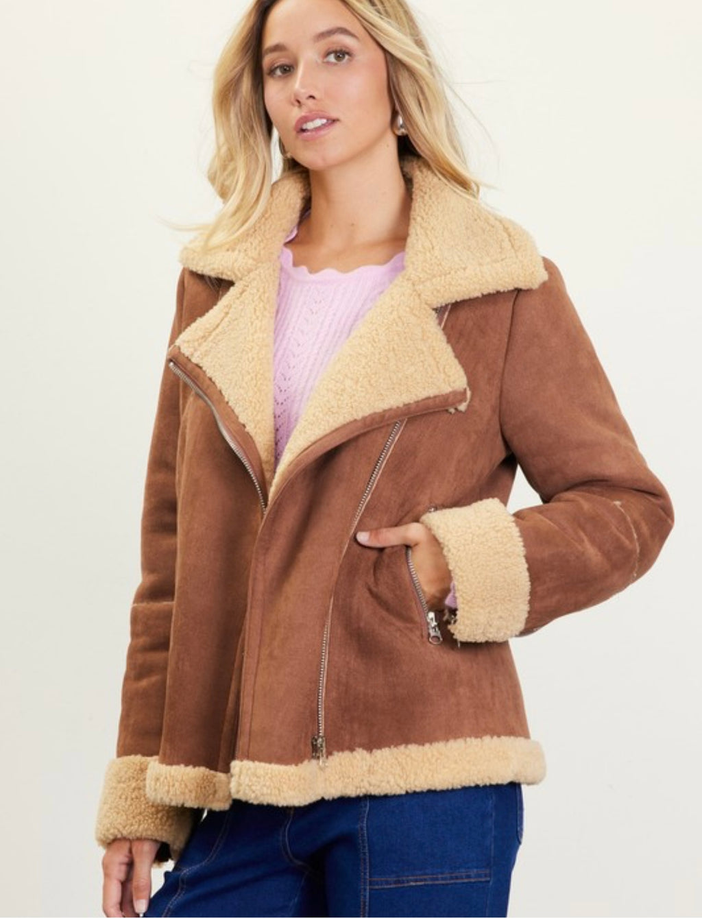 NYC City Girl Sherpa Jacket