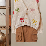 Kiley Bow Cardigan - Ivory