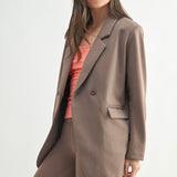 A Business Affair Blazer - Deep Taupe