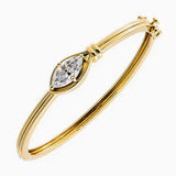 Moissanite Marquis Bezel Bangle