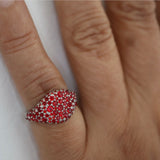 Lab Ruby Pavé Pinky Ring