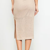 Bellagio Crochet Skirt - Taupe
