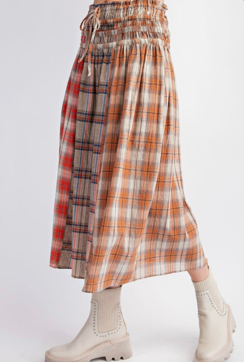 Cinnamon Latte Plaid Skirt